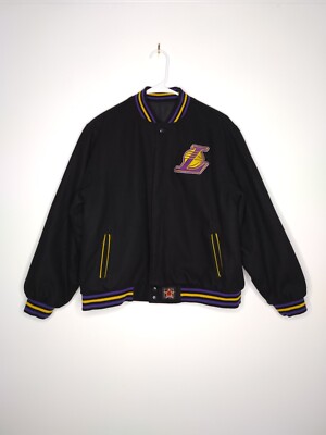 Jeff Hamilton Los Angeles Lakers Reversible Wool Varsity Bomber