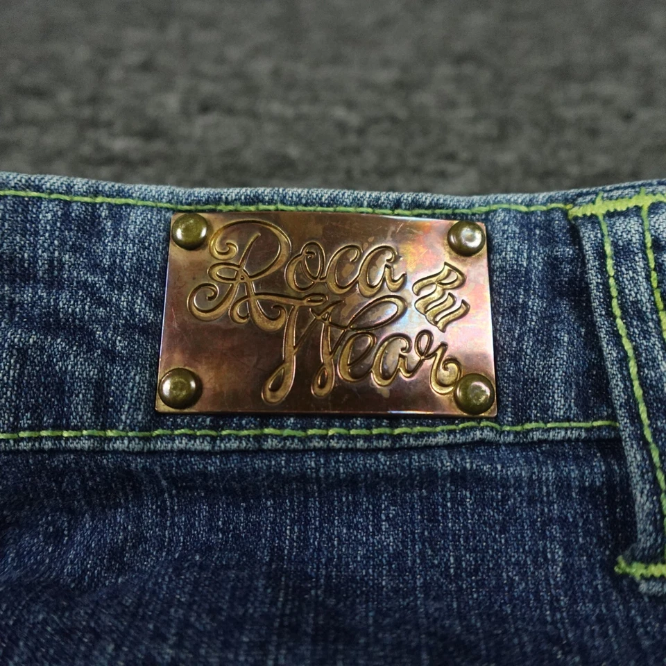 Rocawear Shorts Womens 16 Blue Denim Jean Vintage Outdoors Casual Ladies - Image 4 of 4