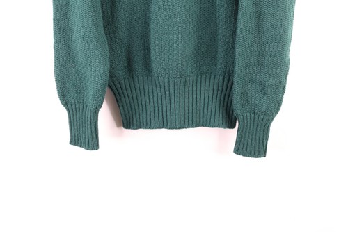 Vintage 70s Pendleton Mens Large Blank Heavyweight Wool Knit Sweater Green USA - Picture 3 of 7