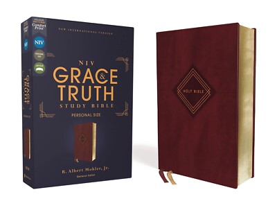 NIV the Grace and Truth Study Bible Personal Size Leathersoft Burgundy BRAND NEW