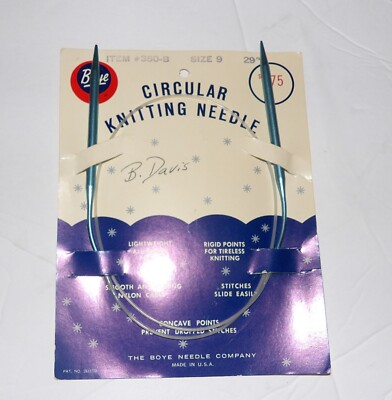 Vintage Boye Circular Knitting Needle Size 9