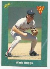 WADE BOGGS 1991 CLASSIC CARD NM-MT CONDITION BOSTON RED SOX