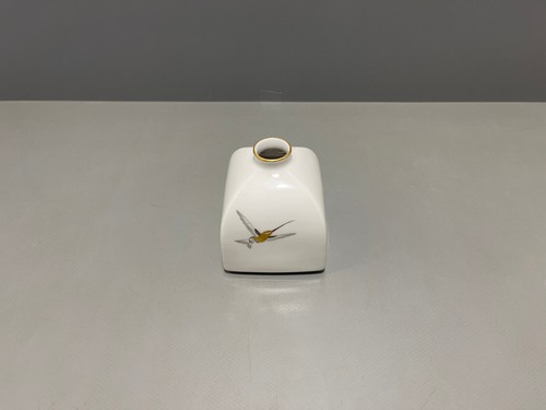 KPM Berlin Vase Vogelmalerei Vogel Kolibri in Gold Goldmalerei 1.Wahl H:9,5cm - Bild 11 von 15