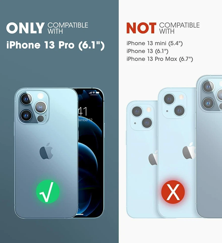 Para iPhone 13 Pro 6.1" Unicornio Borde Escarabajo Parachoques Transparente con Funda Protectora de Pantalla Foto 2 de 4