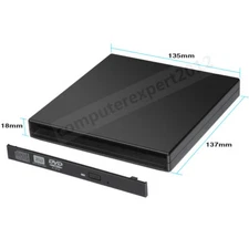 USB External Case Enclosure For 12.7mm SATA Laptop DVD Blu-ray Drive Burner ODD