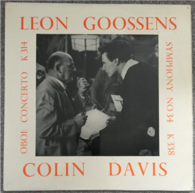 Leon Goossens, Colin Davis    Oboe Concerto, K 314 / Symphony No. 34, K 338 LP
