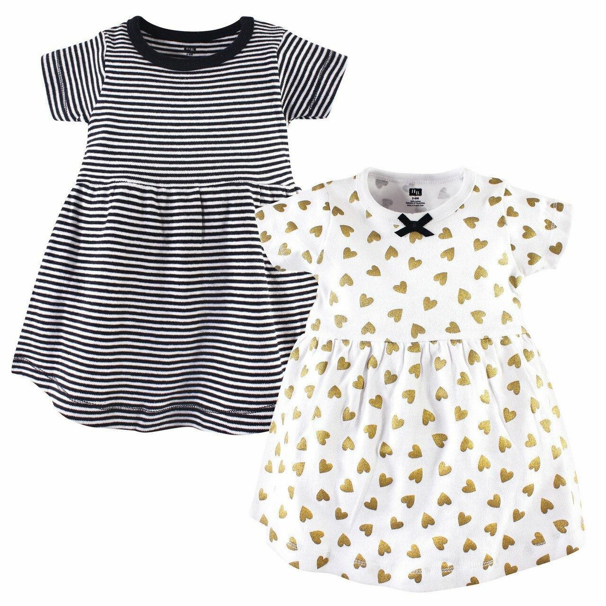 black and gold toddler dress Black Flower Girl Dress with Gold Bowknot