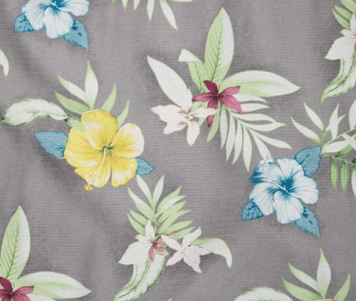 TOMMY BAHAMA Hawaiian Button SS Shirt Floral Men's XL X-LARGE Gray SILK Original - Picture 4 of 8