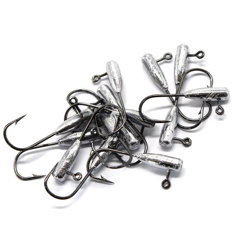 bass fishing hooks no background 50 Pack 1/16oz Jig Head Hook Texas Rig Fishing Hooks For Bass Crappie  Walleye