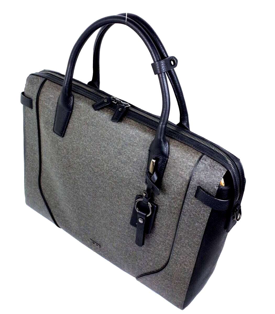 NEW TUMI commuter briefcase Bag STANTON EARL Grey $645 laptop travel carry on