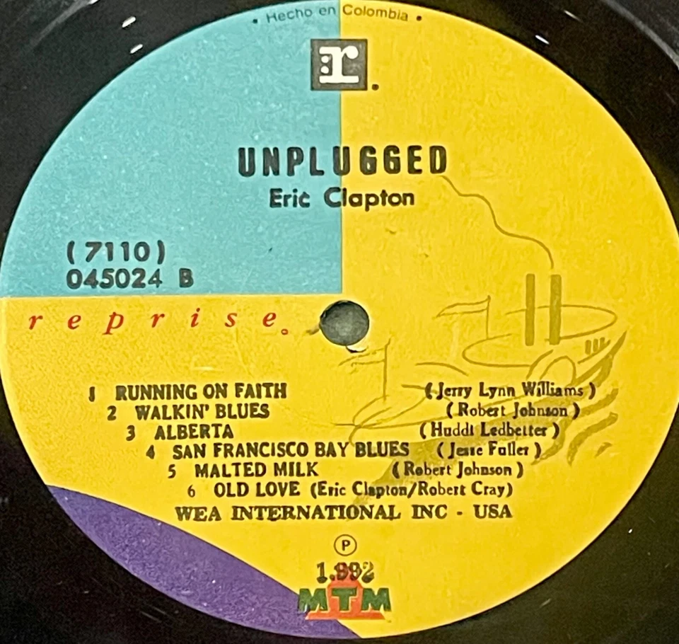 Eric Clapton ‎– Unplugged - Reprise Gatefold Colombia 1992 - Image 4 of 4