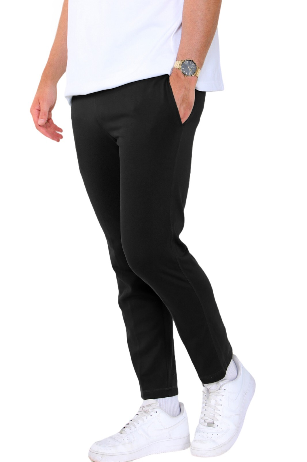 Ex M&S Mens Jogging Tracksuit Bottoms Jogger Open Hem Cotton Rich UK S