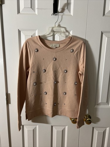 ANN TAYLOR LOFT Sweatshirt Womens Blush 