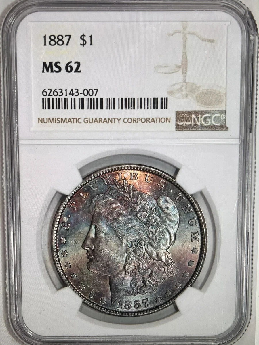 アメリカ　モルガンダラー銀貨1887 MS-62 PCGS アメリカ モルガンダラー銀貨1887 MS-62 PCGS アメリカ モルガンダラー