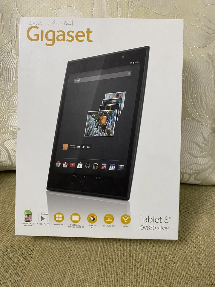 Gigaset QV830 8GB Wi-Fi Tablet 8” Silver Boxed - Image 3 of 4