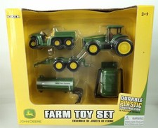 Ertl John Deere 5 Piece Farm Toy Tractor Set - New in Box
