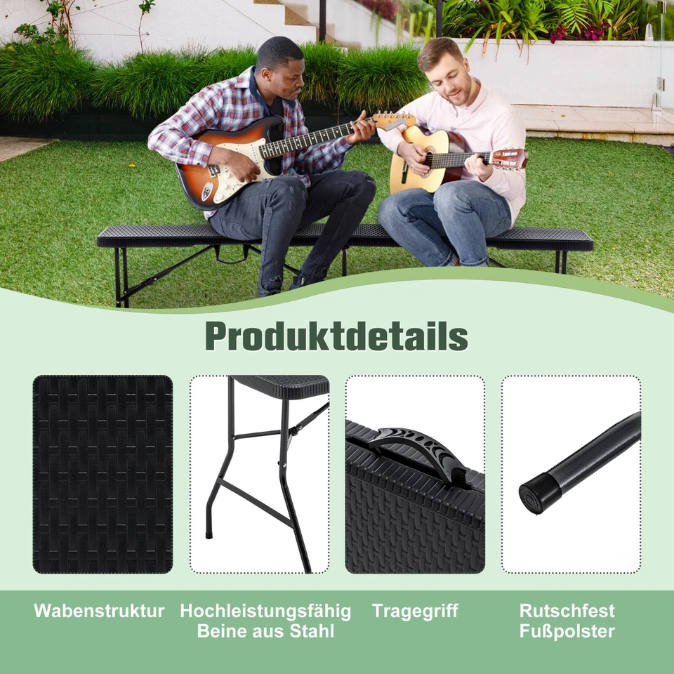 Bierzeltgarnitur Biertischgarnitur Klappbar Festzeltgarnitur Gartentisch 3-tlgs - Bild 4 von 4