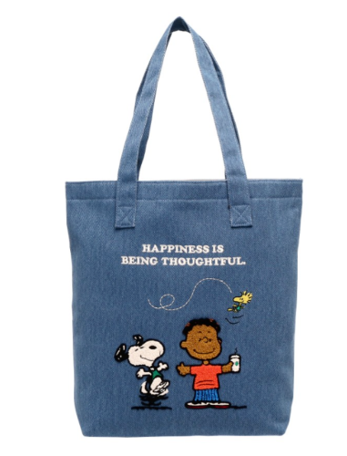 Starbucks x Snoopy Peanuts Collab Tote Bag Yellow & Blue Set of 2
