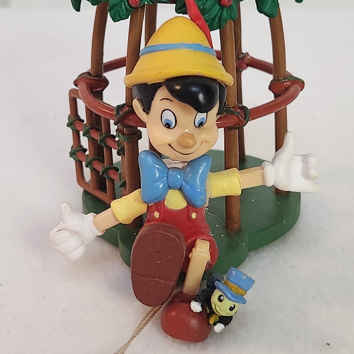 Disney Pinocchio & Jiminy Cricket w/Cage Motion Christmas Ornament