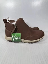 Skechers Reggae Fest 2.0 Ankle Boot Brown Zip Relaxed Fit Vegan Women's Size 6.5
