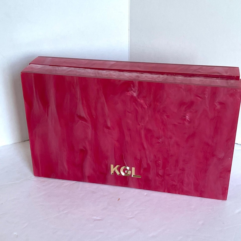 Kurt Geiger Clutch Lipstick Box Pink Crossbody Chain Shoulder Bag