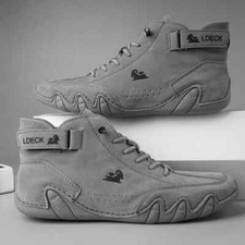 Winter Men's Casual Shoes High Top Sneakers Warm Loafers Lace-up Ankle Boots