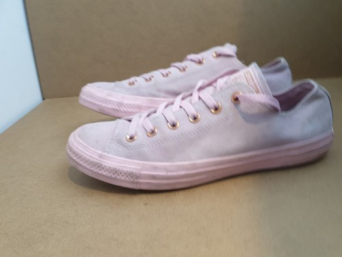 Sneakers Converse All Star pelle scamosciata donna scarpe da ginnastica UK 8 blush polveroso rosa - Foto 5 di 14