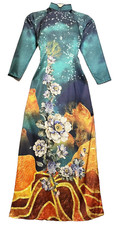 ao dai vietnamese dress lua satin FINAL SALE