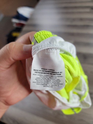 Nike Dri-Fit Youth Girls Tempo Running Shorts Large Neon Yellow Drawstrings Logo - Picture 8 of 11