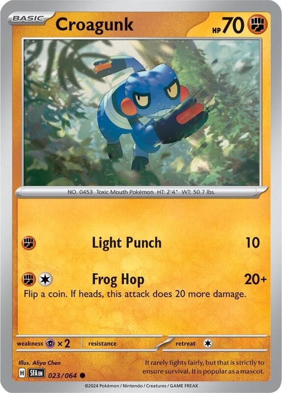 Pokémon Card: NM Croagunk 23/64 SV Shrouded Fable
