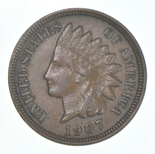 XF 1907 Indian Head Copper Cent Penny - High Grade Sample *6718