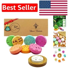 8 Essential Oil Shower Steamers Pack - Organic Relaxation for Home Spa Enjoyment