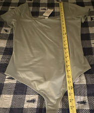 And Now This Green Solid Short Sleeve Bodysuit One Piece Size S Regular