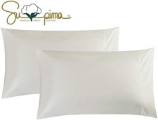 100 Supima Cotton 600 Thread Count King Pillowcase Set of 2, Luxury Hotel