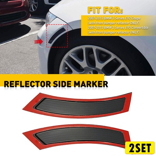 Smoke Front Len Bumper Side Reflector Marker Light For BMW 3 Series E92 E93 M3 D - Picture 21 of 21