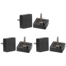 3 Pair Kitten Heel Tips Tap Caps 2.4mm Pin 16mm Square Heel Caps Black