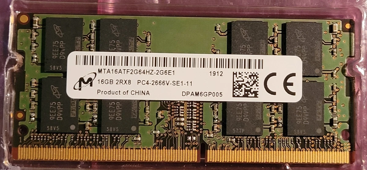 Micron DDR4 SDRAM 16 GB Total Capacity Memory (RAM) for sale | eBay