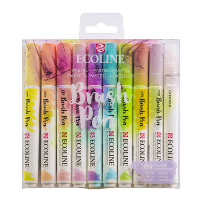 Ecoline Brush Pen Pastellfarben-Set | 10 Farben