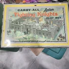 Vintage 1968 MARX Carry All Action 45+pieces. Fighting Knights Play Set Sh