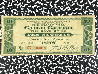 1935 U.S. California Pacific International Expo. Gold Gulch 10 Nuggets Lot#HZ256