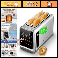 4-Slice Touch Screen Toaster with LED Display, Extra Wide Slots, 6 Browning Leve