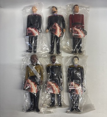 Set of 6 Star Trek Generations Applause 10'' Vinyl Figures New Sealed Bags 1994