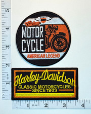 Set 2 patch ricamate - Iron-on - Biker - Moto - Leggenda americana - Harley