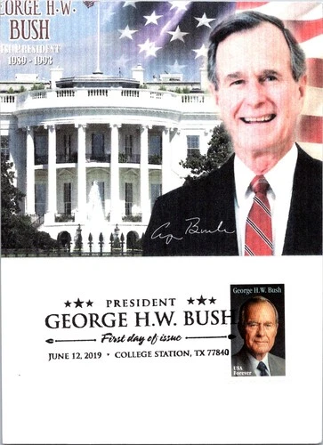 Dr Jim Stamps Maximum Card George H W Bush Forever Fdc