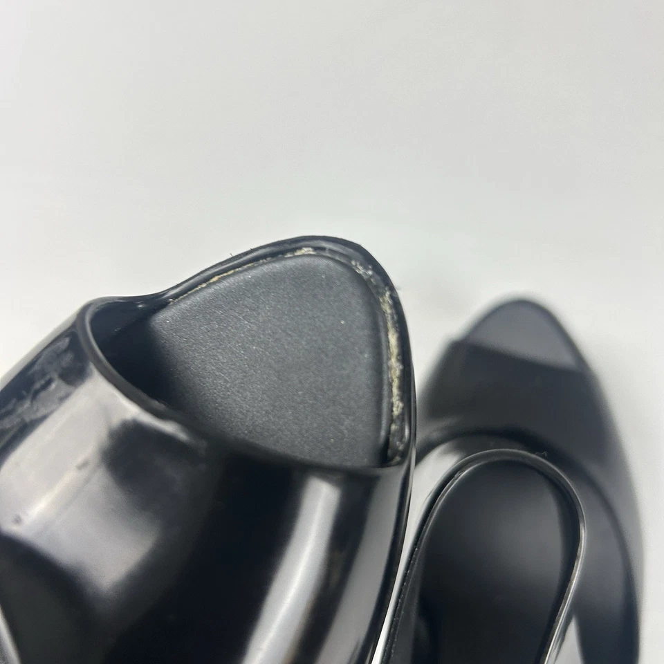 Melissa Negro Jalea Tacones Peep Toe Bloque Tobillo Correa EE. UU. 8 Y2K Brasil Vegano AU Foto 4 de 4