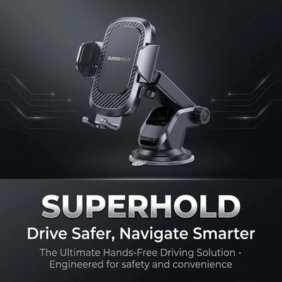 Universal Car Phone Holder Strong Suction 360° Rotation Dashboard Mount