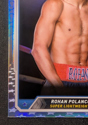 2024 Topps Chrome Boxing Rohan Polanco #30 RC Glove Logo Refractor /75 - Bild 4 von 14
