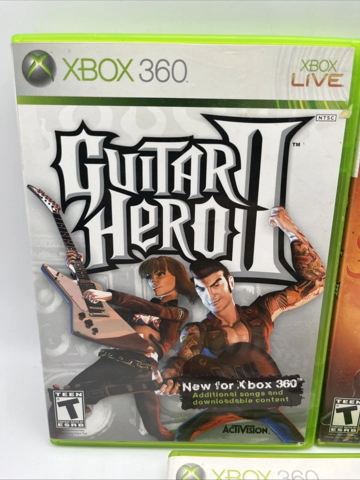 吉他英雄游戏 3 件装(Xbox 360)2 两个 3 摇滚与世界巡回演唱会传奇  — 第 2/4 张图片