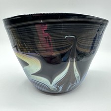 Große Vase Glas Eisch Glaskunst Kammzug Technik leicht Irisierend