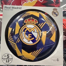 Real Madrid Officially Licensed Soccer Ball Size 5 Blue Yellow